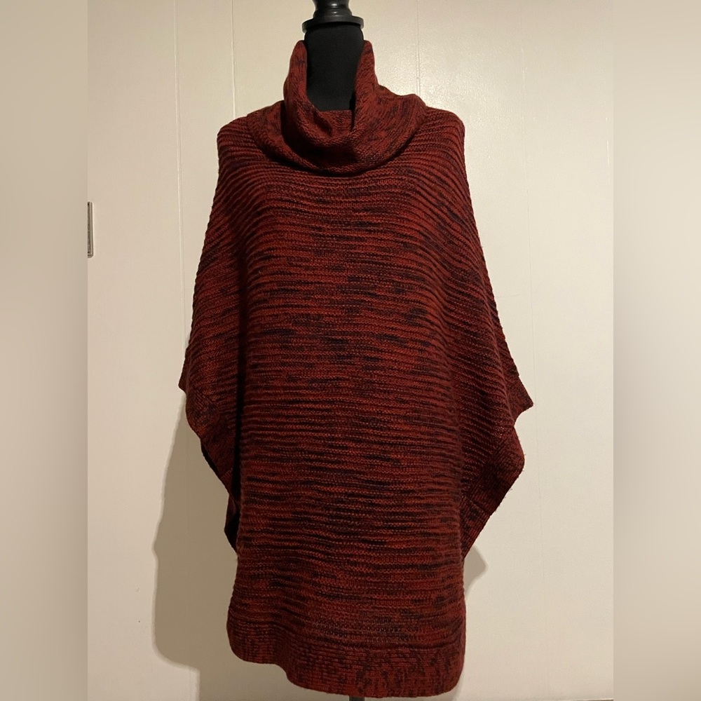 Merona burgundy Knit Women's Poncho